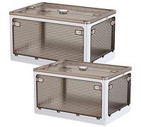 JOYBOS, Lot de 2 boîtes de rangement pour vêtements, 28 + 40 l, pliable, en plastique
