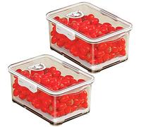 JOYBOS Lot de 2 récipients de rangement transparents de 2,5 litres avec identifiant de date