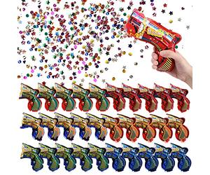 Joycabin Canon à confettis, Set de 30 pistolets à confettis, Confetti Shooter Party Popper Bombe à confettis biodégradable Pour Carnaval, Anniversaire, Mariage, Nouvel An, Fêtes, Anniversaire