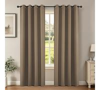 Joydeco Ensemble de 2 Rideaux Longs occultants à Isolation Thermique avec œillets pour fenêtre de Salon, Chambre à Coucher (132 x 274 cm (l x L), Kaki)