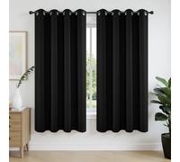 Joydeco Ensemble de 2 Rideaux Longs occultants à Isolation Thermique avec œillets pour fenêtre de Salon, Chambre à Coucher (2 Burg)