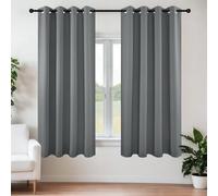 Joydeco Ensemble de 2 Rideaux Longs occultants à Isolation Thermique avec œillets pour fenêtre de Salon, Chambre à Coucher, 160 cm de Long