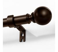 Joydeco Ensemble réglable de tringle à rideaux en bronze 76cm-114cm, tringle décorative avec embout en aluminium pour salle de bain, chambre, salon DEY7A