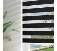Joydeco Stores zébrés occultants pour fenêtres de Chambre à Coucher, Mini Stores à Rouleau Transparent sans Fil, filtrant la lumière, Double Couche pour la Maison, Le Bureau, 58,4 x 190,3 cm (l x H)