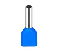 JOYELEC 150 pièces 2 x 0,5 mm² Bleu sertissage Cosses électriques, contenant des bornes électriques, embouts de câble jumelles, adaptées pour circuit domestique industriel