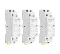 JOYELEC 3 Pièces Contacteur AC domestique, 2P 25A 1NC 1NO Contacteur AC domestique automatique 220V/230V 50/60Hz, 2 pôles, montage sur rail DIN 35 mm