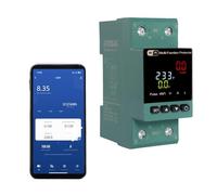 JOYELEC Compteur d'énergie électrique intelligent Wi-Fi, compteur de consommation 63 A 230 V, surveillance en temps réel, fonction d'interrupteur temporel, protection contre les surtensions et les