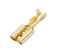 JOYELEC Cosses à sertir en cuivre 125 pièces - Connecteurs électriques plats isolés (femelle) de 6,3 mm, adaptés pour voiture et câbles électriques, dans un sachet