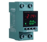 JOYELEC Protecteur de surtension et sous-tension, stabilisateur de tension, dispositif AC 230 V, protection contre les surtensions, relais de récupération réglable, voltmètre 63 A, protection contre