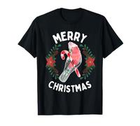 Joyeux Noël Galah Perroquet sur Sucre d'orge Couronne de gui T-Shirt