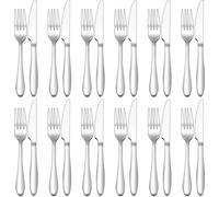 Joyfair Ensemble de couverts à steak en acier inoxydable pour 12 personnes 24 pièces