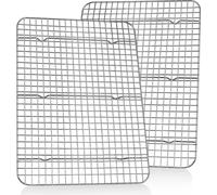 Joyfair Grille de refroidissement en acier inoxydable Grille à pâtisserie (set de 2) Grande 42×29cm Inoxydable Lavable au lave-vaisselle