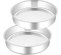Joyfair Moules à pâtisserie en acier inoxydable 24cm Moule à gâteau rond pack de 2