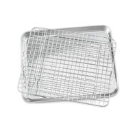 Joyfair Plaque de Cuisson Avec Grille de Refroidissement - Grande Plaque de Four Rectangulaire 31,6 x 24,5 x 2,5 cm - Pour la Cuisson