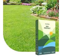 Joyfields Dry Protect : Semence gazon terrain sec - 1 kg pour 50 m² - Résistant à la sécheresse et à la chaleur - Racines profondes et robustes - Avec enrobage pour une germination optimale