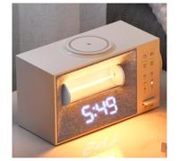 JoyGeek Réveil multifonction avec fonction de charge sans fil, lumière de réveil et bruit blanc, simulation de lever du soleil