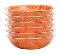 Joygoodta Saladier en bois, 6 pièces/ensemble bol à salade en bois 10 pouces rond empilable en naturel outils de cuisine rustiques pour Fruits, légumes