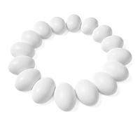JOYIN 18 Pièces Oeufs de Paques En Bois pour Artisanaux et Décorations de Pâques, Oeuf en Bois Blanc DIY Non Peints Pour La Chasse Aux Oeufs De Pâques Parfait Cadeaux de Pâques pour Les Enfants