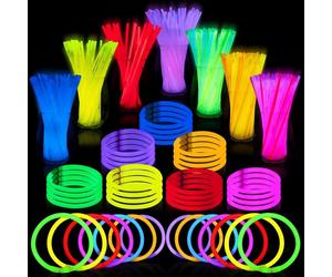 JOYIN 300pcs Knicklights Néon Bâtons lumineux Party Deko 20.3 cm Bracelets Cadeaux de fête