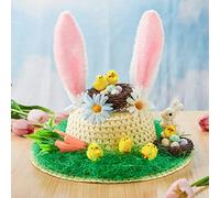 JOYIN Kit de Bonnet de Pâques pour Faire Votre Propre Bonnet de Pâques avec Poussins, Lapins, Carottes, Oreilles de Lapin, œufs, Nids, Herbe, Fleur pour Décoration, Activité de Bricolage pour Enfants