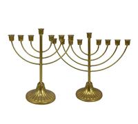 Joyivike Hanukkah Menorah, Chandelier à 7/9 Branches, Bougie Élégante en Métal, Cadeau Sûr et Stable pour la Famille et les Amis