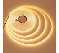 JOYLIT 10M Ruban LED COB 24V Blanc Chaud 2700K, 120 Degrés 384LEDs/M Sans Point 7650LM Haute Luminosité Bande LED, CRI 93+ Dimmable Interieur Reglette LED pour Chambre, Cuisine, Salon
