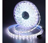 JOYLIT Ruban LED 12V 5M 6500K Blanc Froid IP65 Étanche, 60LEDs/M 5050 SMD Bande Lumineuse LED Autocollante Pour Cuisine, Armoire, Etagère (Alimentation Non Incluse)