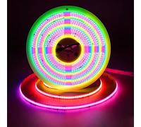 JOYLIT Ruban LED COB RGBWIC 24V 10M, WS2811 Adressable RGB IC + 3000K Blanc Chaud avec Effet de Course, Haute Densité 784LEDs/M Uniforme LED Strip pour Décoration Intérieure (Lumière Seulement)