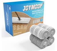 JOYMOOP Serpillière plate en microfibre Pads de rechange 33cm Gris rayé