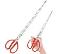 JOYOFREELY 2 Pièces Pince à Anguille et Crabe en Acier Inoxydable Rouge Grosse Ouverture et Dents Antidérapantes pour Camping en Plein Air et Ramassage de Déchets