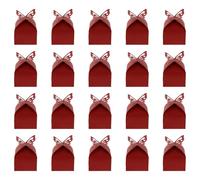 JOYOFREELY 50 Pièces Boîte à Bonbons Mariage en Papier Rouge Ajourés, Coffret Présent Décoratif et Délicat pour Festival et Diverses Occasions