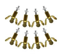 JOYOFREELY 8 Pièces Support de Rangement pour Mèches Porte-mèche pour Lampe à Huile Bouddhiste Trépied Or en Alliage et Verre, Corde Coton, Décoration Intérieure Bouddhiste