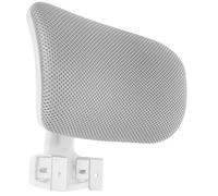 JOYOFREELY Appui-tête Coussin de Soutien Cervical Ergonomique pour Chaise de Bureau Incurvée Confortable en Plastique et Tissu Blanc, Réglable pour Ordinateur