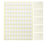 JOYOFREELY Autocollant Faux Ongles Double Face Blanc Ovale, 6 Feuilles Adhésif pour Faux Ongles, Tenue Fiable et Gain de Temps pour Nail Enthusiasts