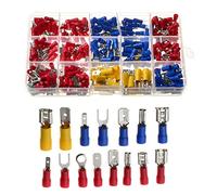 JoyousMall Assortiment de 280 cosses à sertir, connecteurs de fils électriques isolés pour voiture marine, fer blanc en cuivre PVC, rouge, bleu, jaune 22-10 AWG