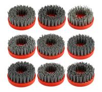 JoyousMall Brosse abrasive circulaire antique, 1 pièce de 10,2 cm pour polissage de granit et de pierre M14, brosse de polissage antique en relief de pierre de 10,2 cm pour vis M14