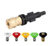 JoyousMall Buse de nettoyeur haute pression multi-degrés, buse adaptateur à connexion rapide de 6,35 mm pour Lavor pour Sterwins pour le nettoyage du toit et des chemins