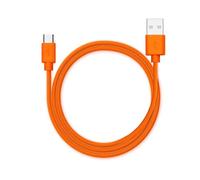 JoyousMall Câble de charge USB pour sonnette Ring Doorbell, cordon de rechange orange de 1 m avec noyau en cuivre nu et séparateur en caoutchouc pour une alimentation sûre