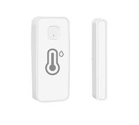 JoyousMall Capteur de porte, pour Tuya pour alarme magnétique de porte intelligente, avec détection de température et d'humidité pour la sécurité de la maison