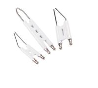JoyousMall Électrode d'aiguille d'allumage à double broche de type H pour brûleur à huile usée, accessoire d'allumage en métal résistant aux hautes températures, pièce de rechange d'installation
