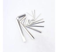 JoyousMall Lot de 10 clés hexagonales de type L en acier de 1,5 à 6 mm, kit d'outils de clés hexagonales argentées pour montage de meubles, réparation de vélo