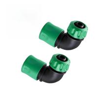 JoyousMall Lot de 2 connecteurs rapides de tuyau d'arrosage à 90 degrés, adaptateurs anti-fuite en ABS pour tube de 5 mm, installation de raccords d'irrigation pour lavage de voiture et arrosage