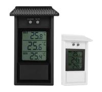 JoyousMall Thermomètre de serre à affichage numérique, max min pour jardin, intérieur ou extérieur, chambre murale, thermomètre de jardin à mémoire de forme