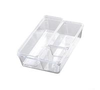 JoyousMall Tiroirs de rangement transparents en plastique pour maquillage - Organiseur de bureau - Rangement de la maison - 18 x 15 cm (ensemble de 4 pièces)