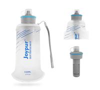 joypur Bouteille Eau Pliable avec Filtre 650ml, Filtre à Eau Portable 3 Couches, Élimine 99.9999% des Impuretés, Ultra-léger 100g, Pour Randonnée Camping Survie, TPU Qualité Alimentaire, Blanc