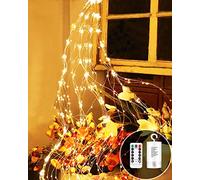 Joysing Guirlande Lumineuse Sapin Noël 1M 100 LED Lumières de Noël | à Pile avec Télécommande, 8 Modes Lumineux Cascade Étanche Guirlande de Noel Lumineuse pour Interieur Exterieur