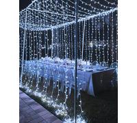 Joysing Guirlandes Lumineuses Rideau 600 LED Rideau Lumineux avec Transformateur, Timer, 8 Modes Guirlande Lumineuse Mariage IP65 Étanche Lumiere Noel Pour Interieur Exterieure Decoration