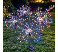 Joysing Lampe Solaire Exterieures Jardin 4 PCS Lumière Feux d'artifice