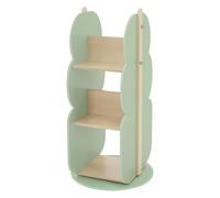 Joyz Bibliothèque pour Enfants en Forme d'Arbre, Ø 48x96 cm, en Bois, Vert Naturel, Etagère à 2 Côtés avec 5 Compartiments, Pivotant à 360°, Meubles à Ranger les Livres et Jouets pour Chambre d'Enfant