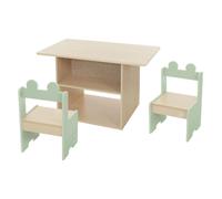 Joyz Set de 2 sièges avec table pour enfants groupe 3 pièces meubles en bois